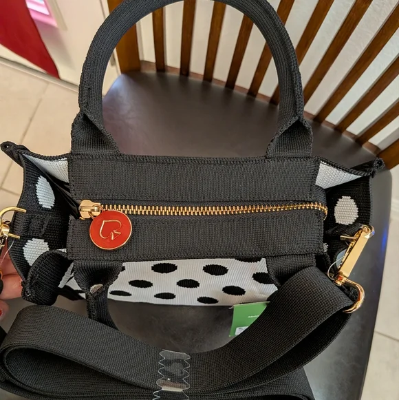Kate Spade Black & White Polka Dot Crossbody Bag - Limited Edition Target Collab - Picture 6 of 9